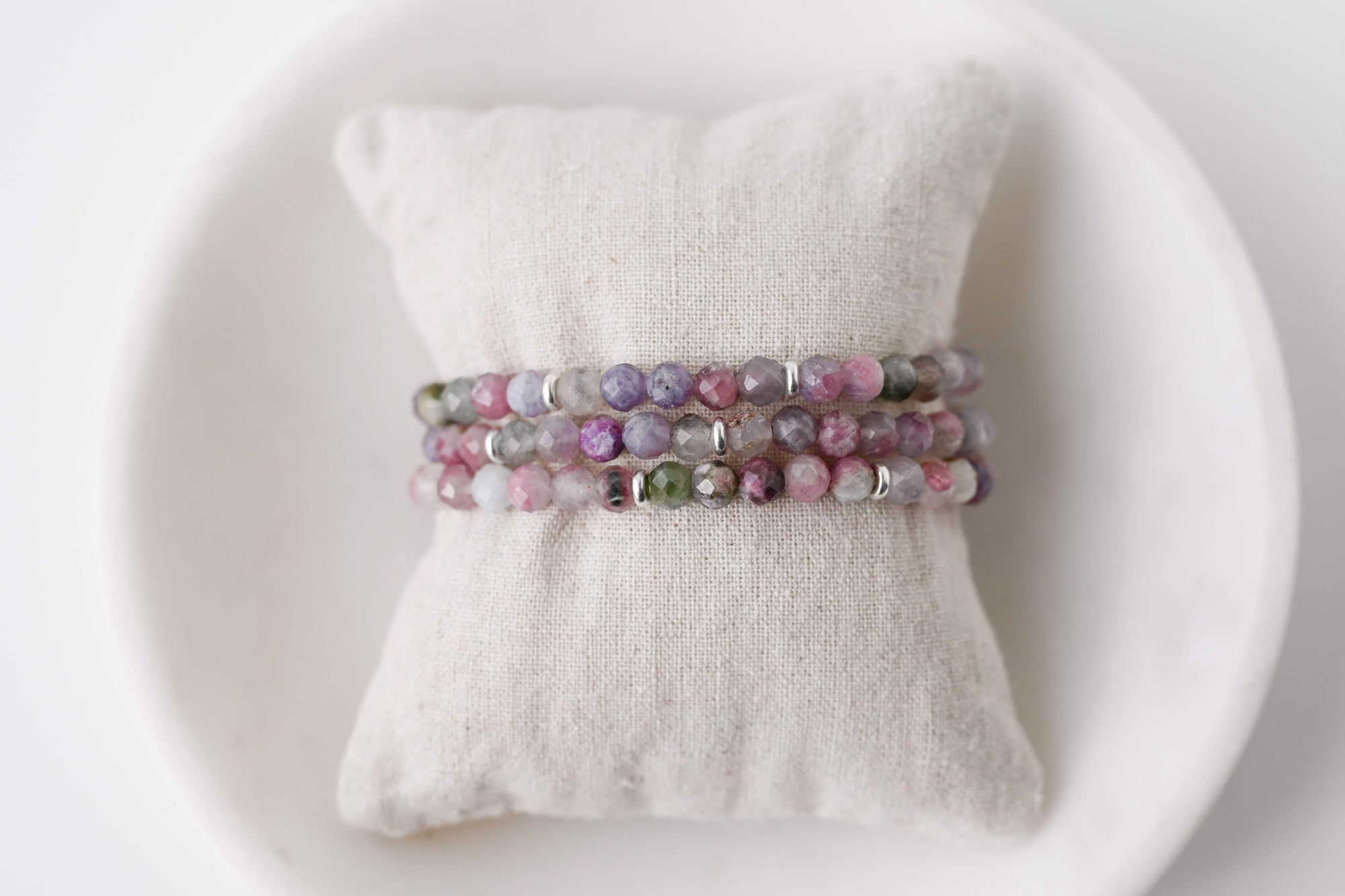 6mm Faceted Light Tourmaline Luxe Bracelet