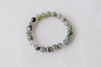 8mm Moss Agate Bracelet