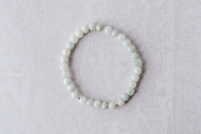 6mm Light Green Jade Bracelet