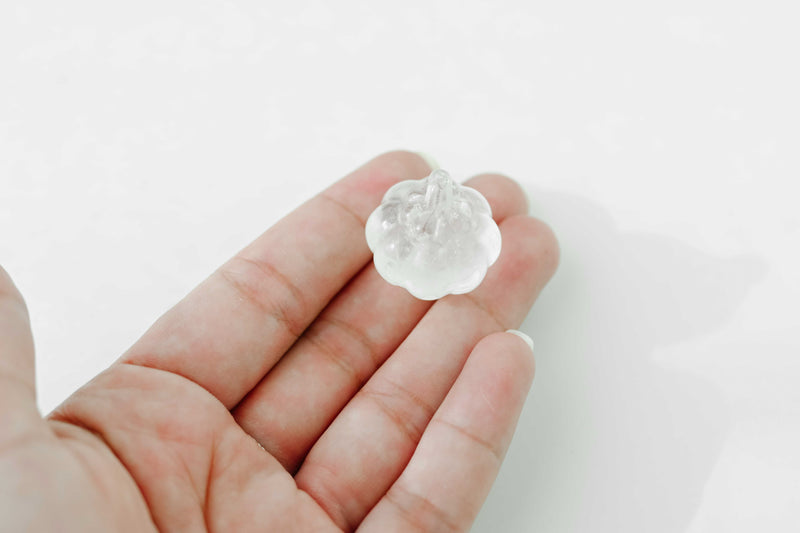 Mini Clear Quartz Pumpkin