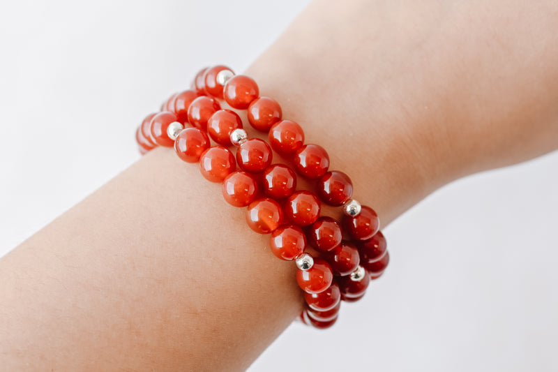 8mm Carnelian Bracelet