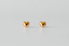 Gold Bead Heart Earrings
