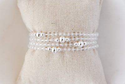 4mm Clear Quartz Luxe Bracelet