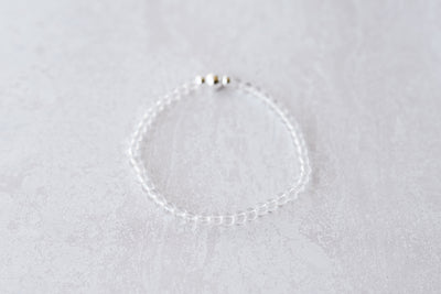 4mm Clear Quartz Luxe Bracelet