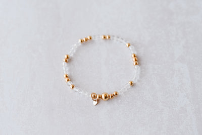 Clear Quartz Gold Serendipity Bracelet