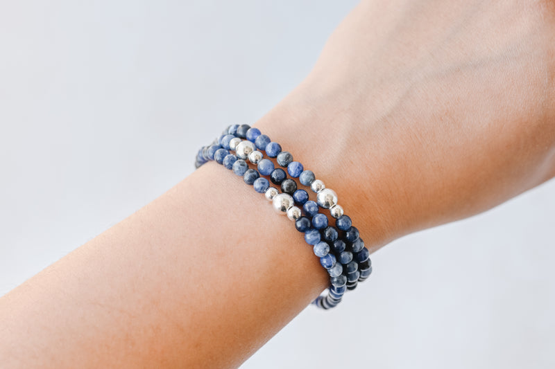 4mm Sodalite Luxe Bracelet