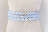6mm Blue Lace Agate Luxe Bracelet
