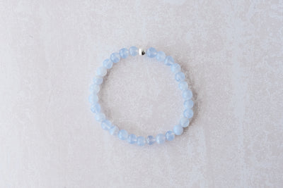 6mm Blue Lace Agate Luxe Bracelet