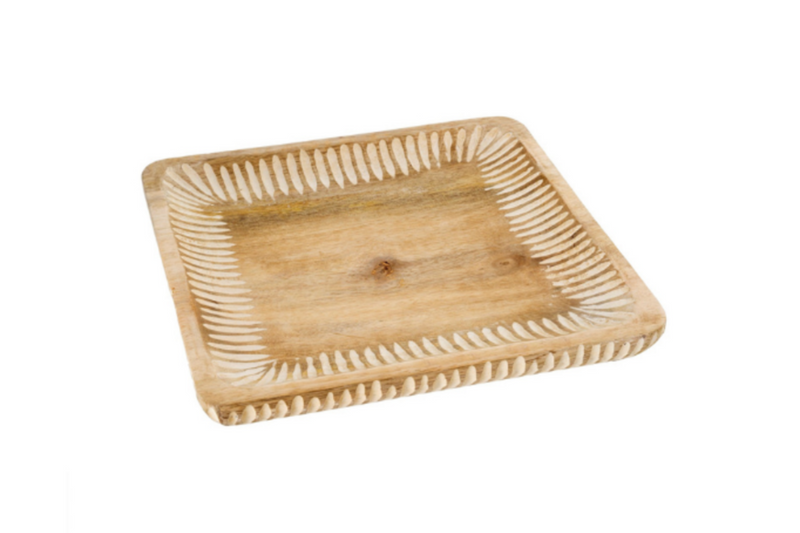 Square Grove Wooden Tray