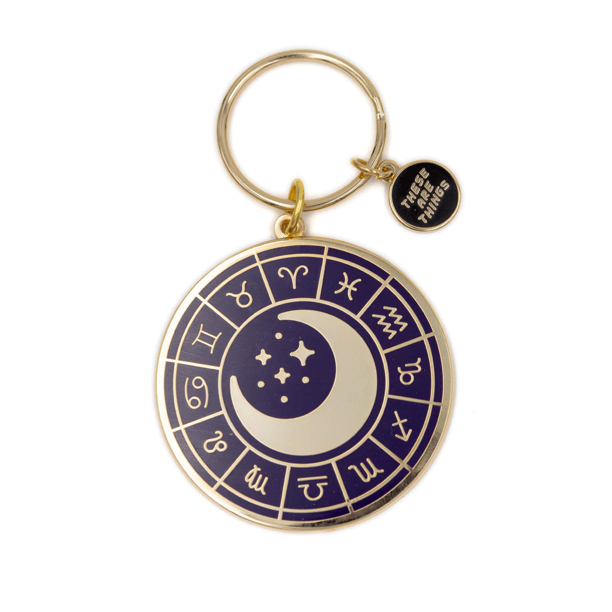 Zodiac Wheel Enamel Keychain