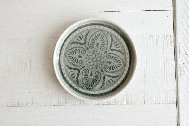 Small Sea Salt Debossed Stoneware Dish