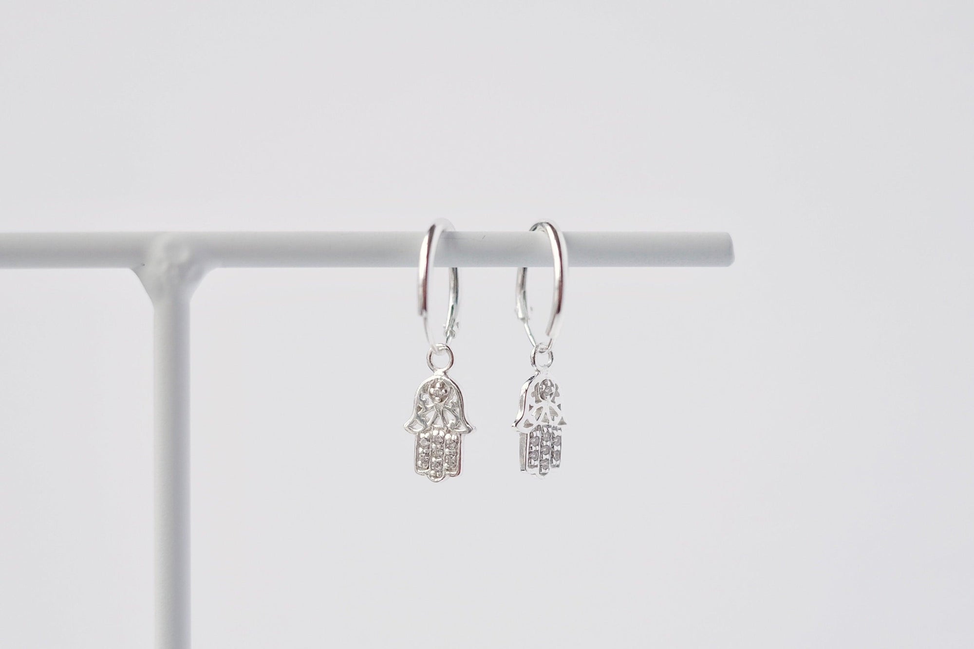 Sparkle Hamsa Drop Earrings - Catalyst & Co