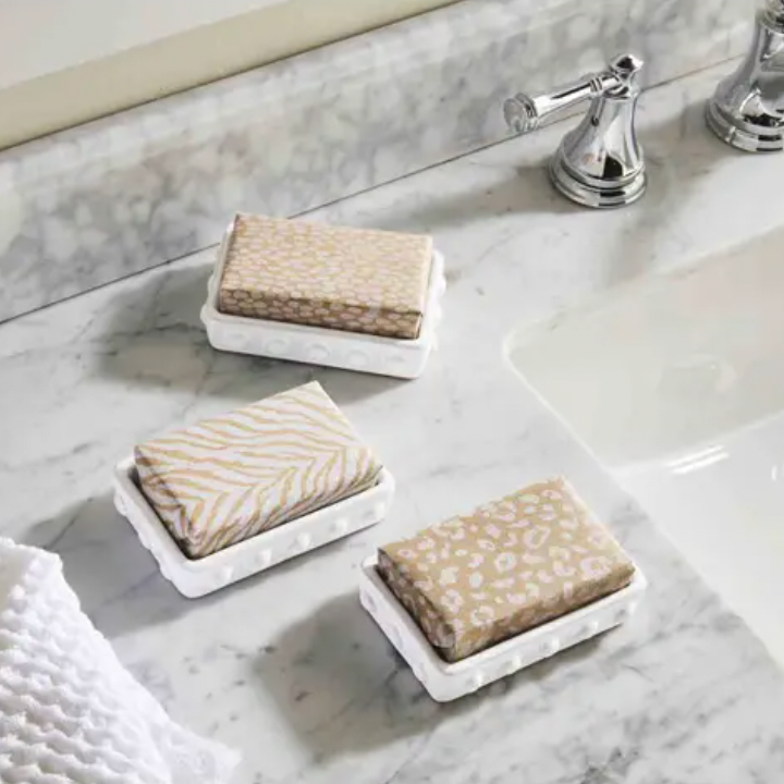 Zebra Beaded Soap Set