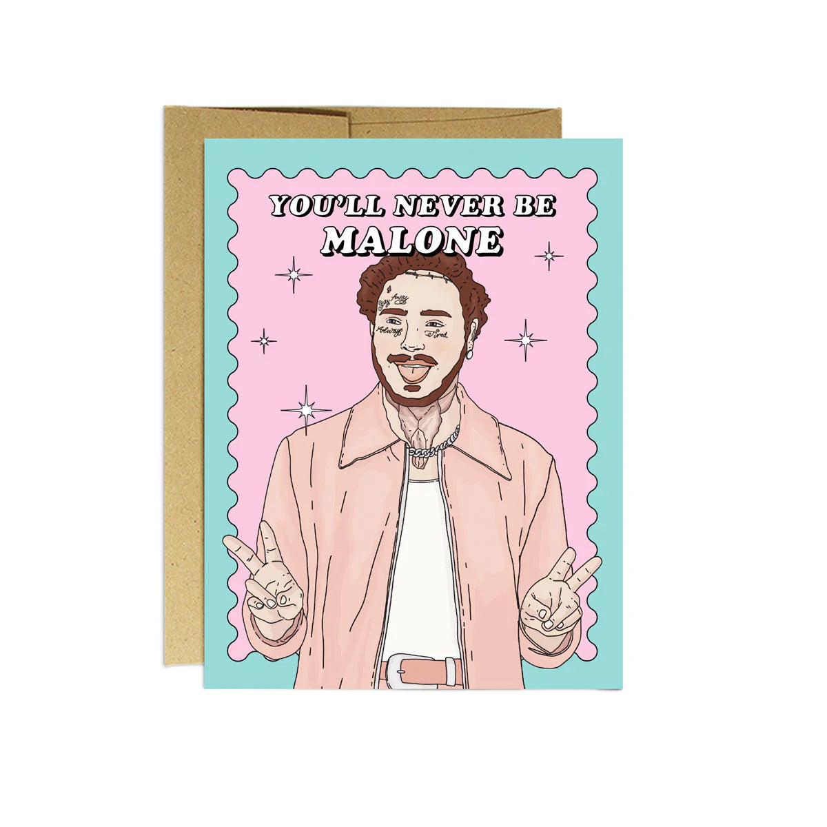 Post 'You'll Never Be Malone' Card