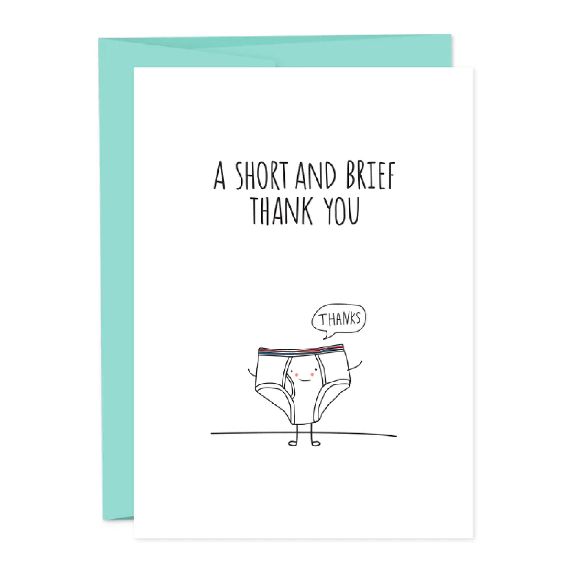 A Short and Brief Thank You Card