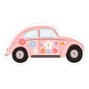 Retro Floral Car Sticker