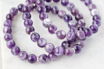 8mm Chevron Amethyst Bracelet - Catalyst & Co