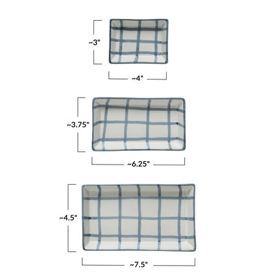 Mini Hand-Painted Grid Tray