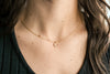 Gold Tiny Cz Moon Necklace