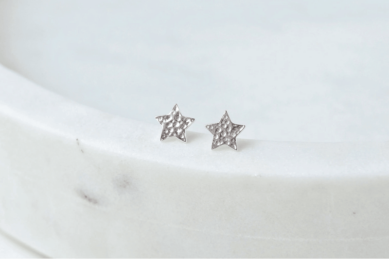 Hammered Star Earrings - Catalyst & Co