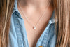 Sapphire Hamsa Cz Necklace