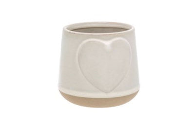 Large White Love Pot