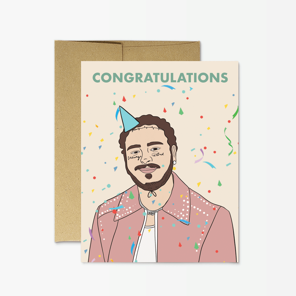 Post Malone 'Congratulations' Card - Catalyst & Co