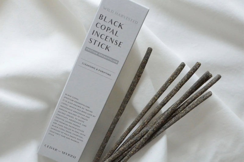 Hand Rolled Black Copal Incense Stick