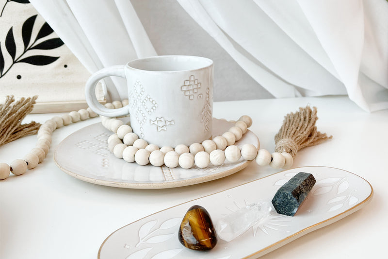 White Artisan Stoneware Mug