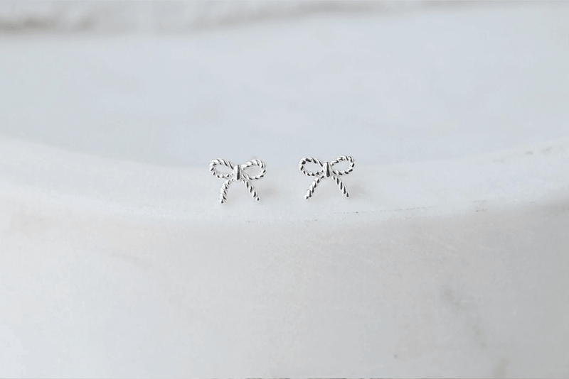 Silver Bow Earrings - Catalyst & Co