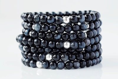 6mm Black Tigers Eye Bracelet - Catalyst & Co