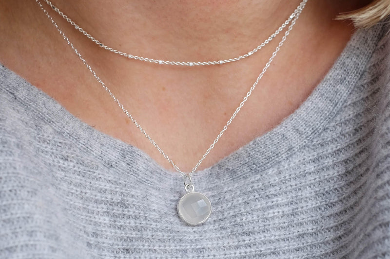 White Chalcedony Drop Necklace - Catalyst & Co
